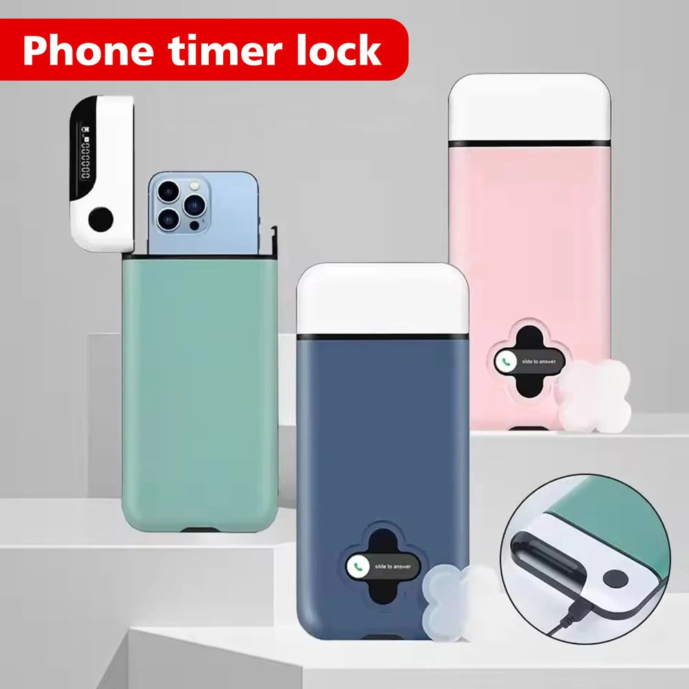 Mobile Phone Lock Box with Timer for Enhanced Self-Discipline - Timed Locking Case for Smartphones, Ideal for Students